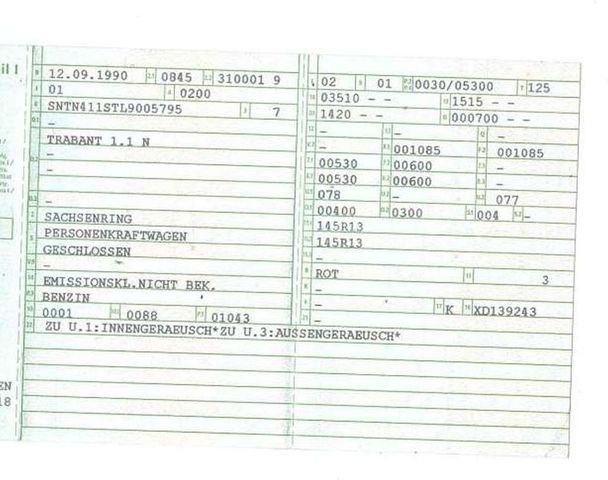 Trabant 1.1 N / TÜV 07/2024 ! (374754764)